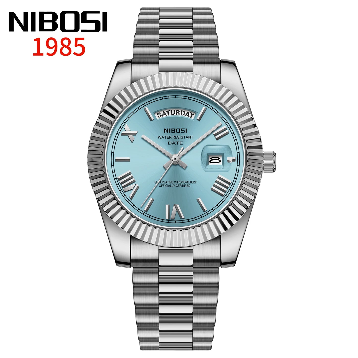 NIBOSI Brand Original Stainless Steel Quartz Watches For Men Luxury Date Display Luminous Fashion Men's Watch Relogios Masculino