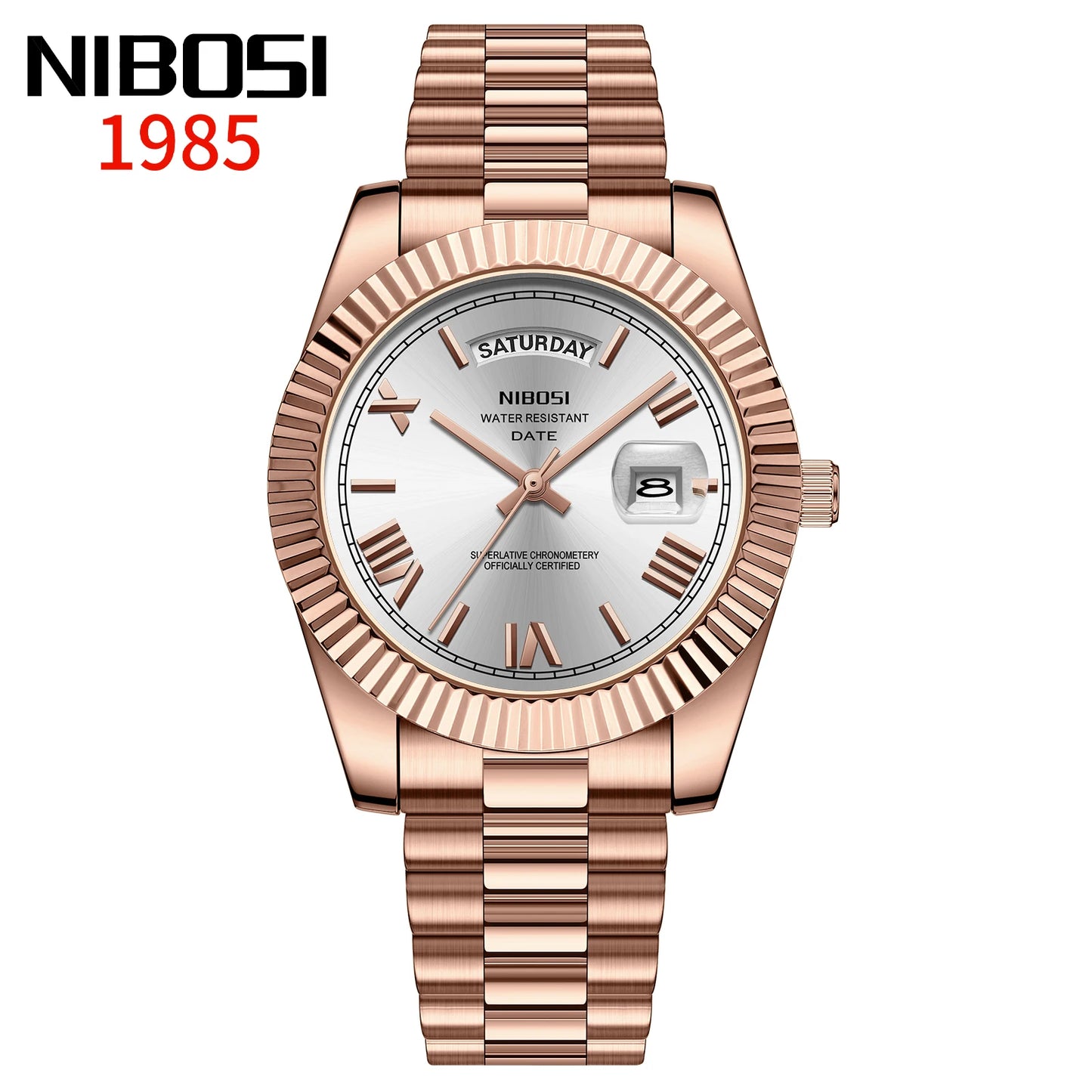 NIBOSI Brand Original Stainless Steel Quartz Watches For Men Luxury Date Display Luminous Fashion Men's Watch Relogios Masculino