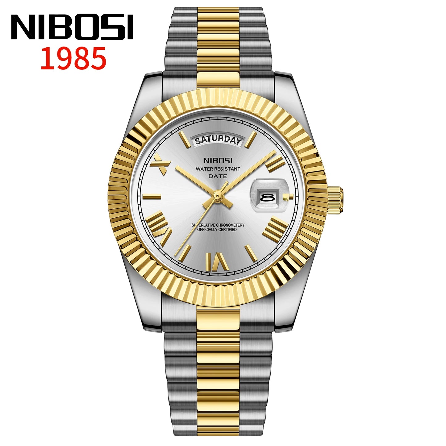 NIBOSI Brand Original Stainless Steel Quartz Watches For Men Luxury Date Display Luminous Fashion Men's Watch Relogios Masculino